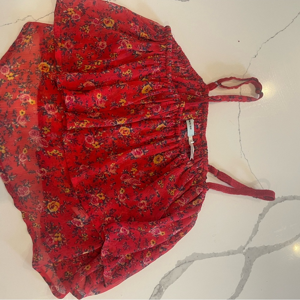 Kimchi Blue Red Floral Top